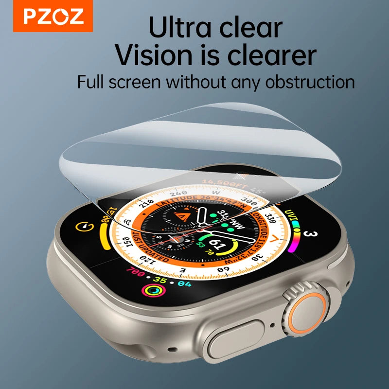 PZOZ Apple Watch Ultra 49mm Tempered Glass Screen Protector – 2-Pack