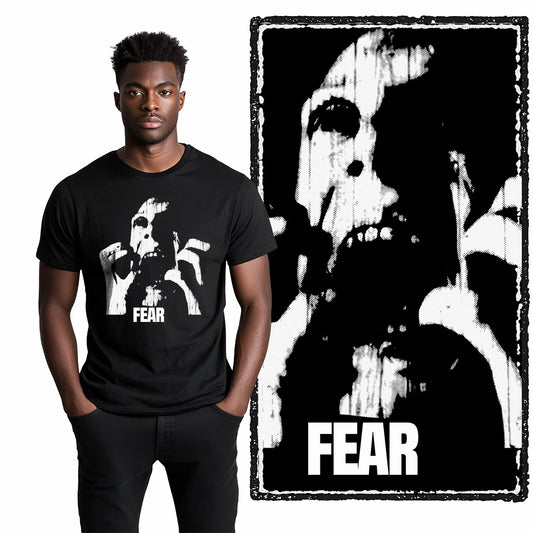 COOLMIND Unisex Fear Emotion Graphic Cotton T-Shirt