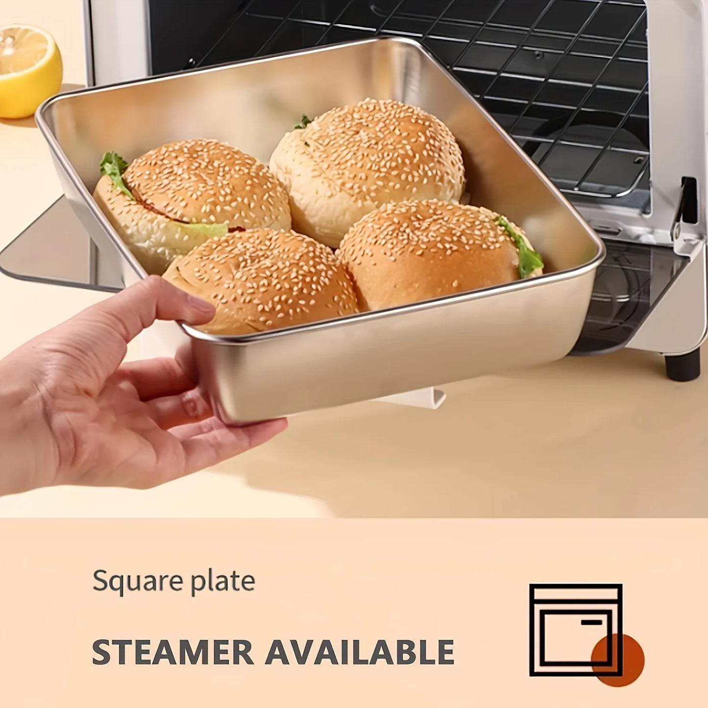 6-Piece Stainless Steel Food Containers with Lids