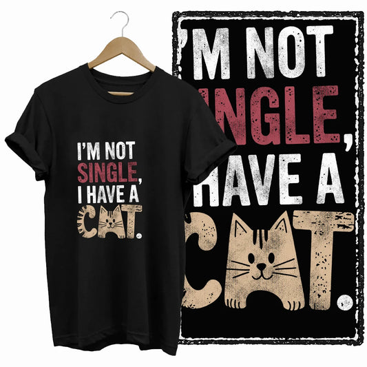 COOLMIND Black Cat Graphic T-Shirt | Women's 50-Design