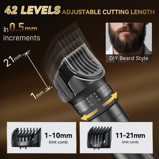 Kensen S29 Hair Trimmer for Men 2 in 1 Adjustable Hair Clipper Kit