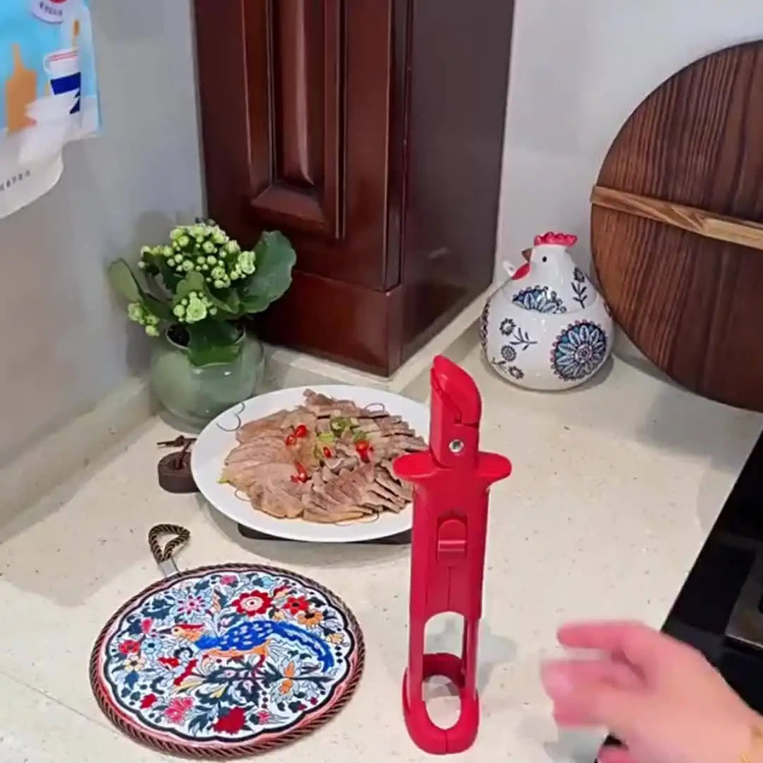2-in-1 Heat-Resistant Tongs for Serving Hot Dishes