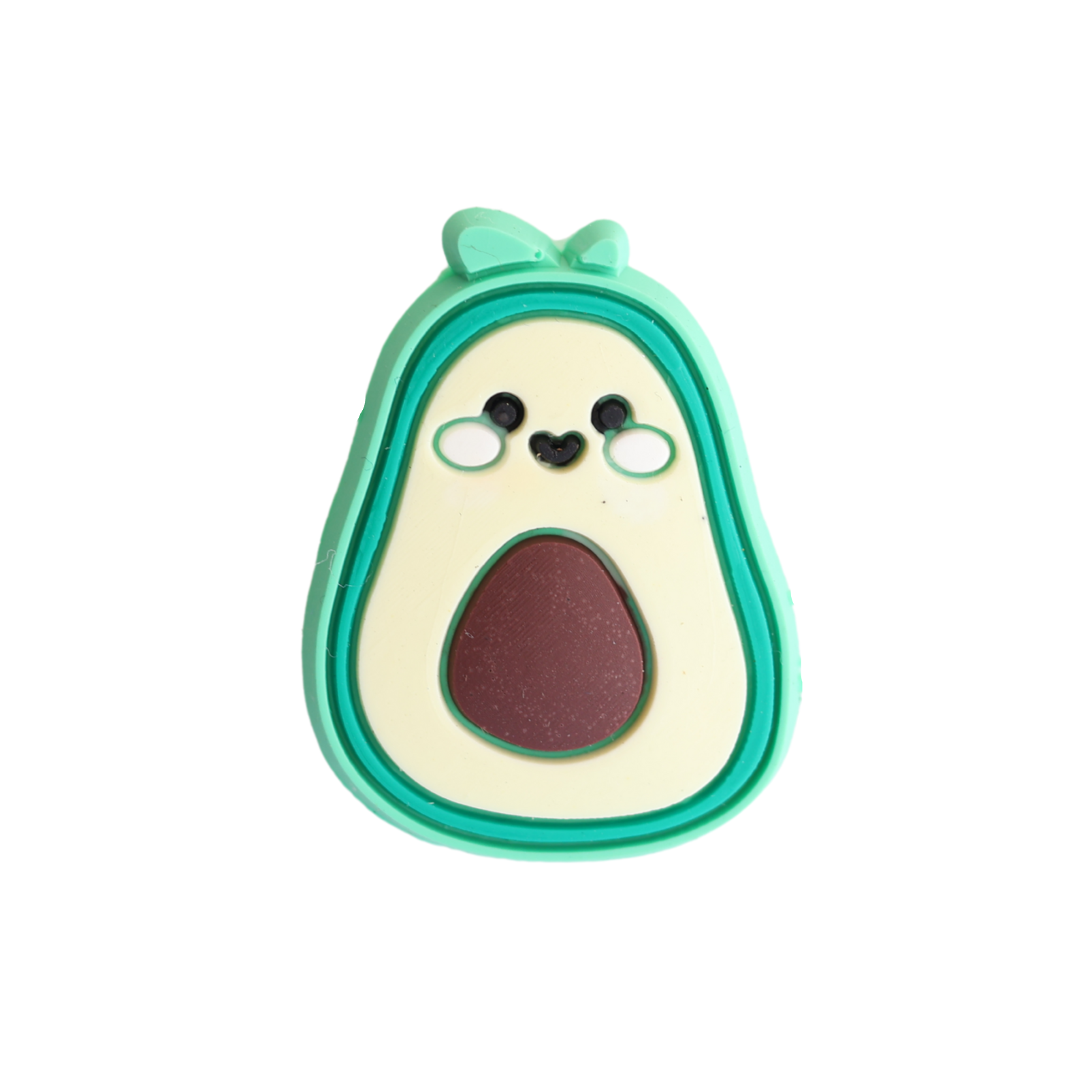 WALK-itz Smiley Avocado Charm by Walkieez featuring a cheerful avocado with a smiling face and vibrant green color.