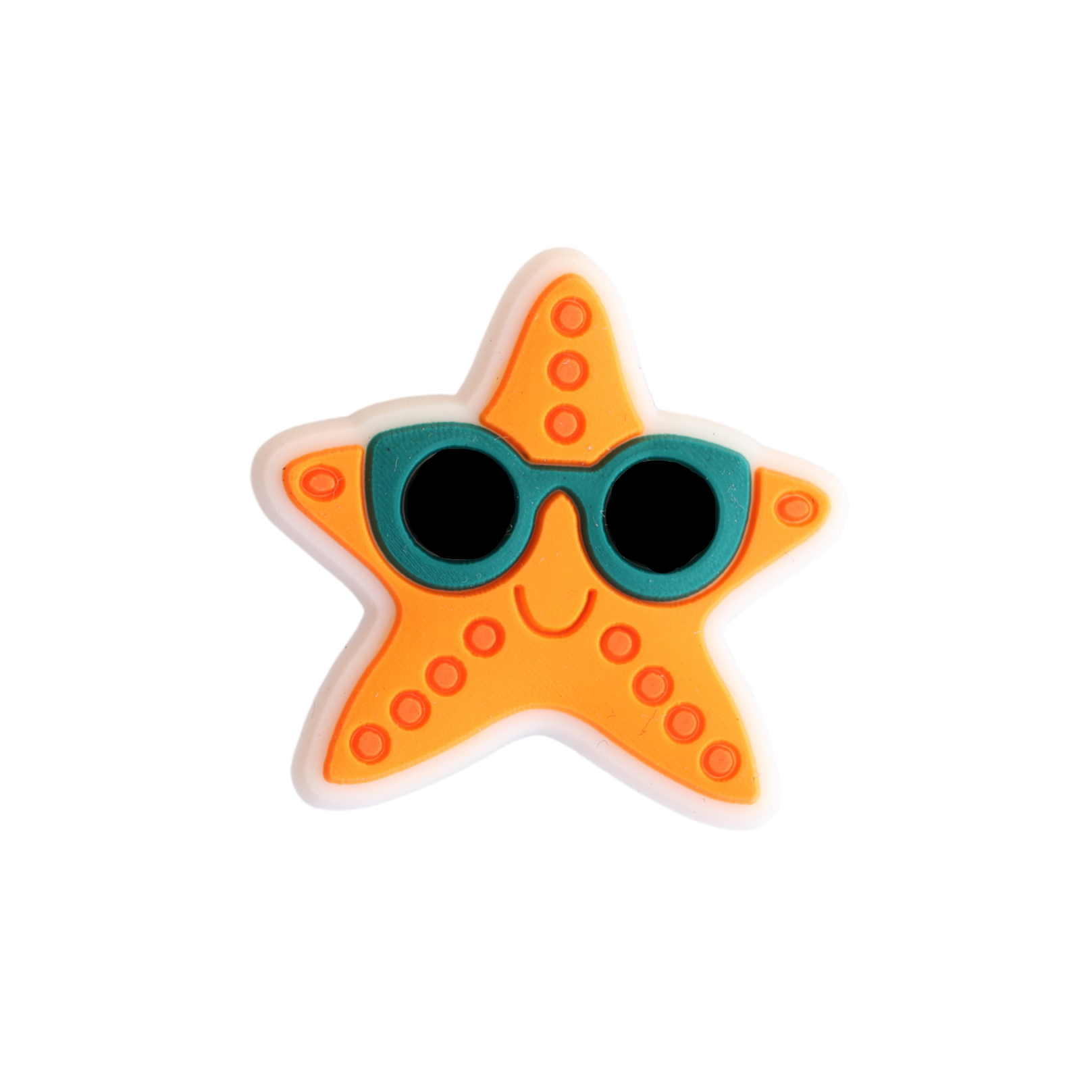 Walkieez WALK-itz Cool Dude starfish charm with detailed design, perfect for jewelry or accessories.