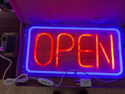 OPEN Neon Sign LED Tube Handmade Visual Artwork Bar Pub Club Wall Decor Light dealonline.co.nz