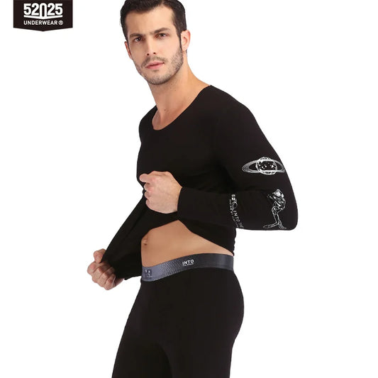 52025 NoirLuxe Men's Cashmere-Blend Thermal Underwear