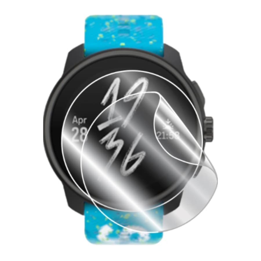Hydrogel screen protector for Suunto Race S watch case, pack of 6, showing clear, flexible protective film on watch screen.