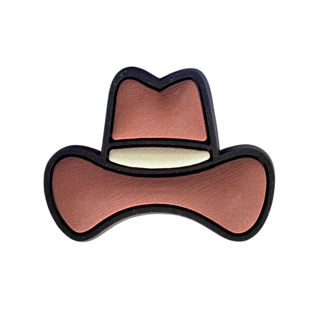 Walkieez WALK-itz cowboy hat charm with detailed Western-style design, perfect for jewelry and accessories.