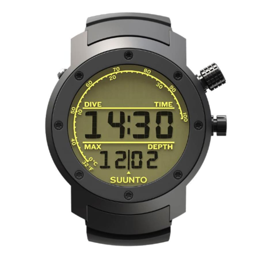 Hydrogel screen protector for Suunto Elementum Aqua watch case, pack of 6, clear protective cover showing fitted on watch screen.