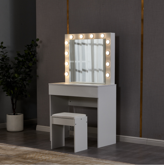 "York' LED Light Dressing Table and Stool sue-e furniture