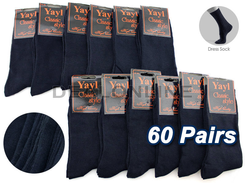 Set of 60 men's navy business crew socks from dealonline.co.nz, versatile dress socks for professional wear