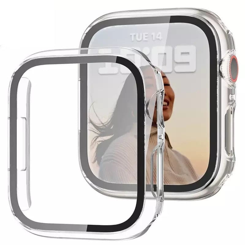 Clear protective case for Apple Watch Series 1 38mm, designed to shield the watch while showcasing its original look.
