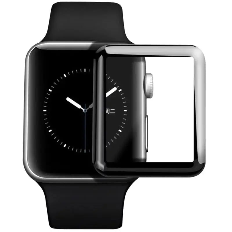 Pack of five Habicare screen protectors for Apple Watch Series 1 42mm, showing clear, protective film on smartwatch screen.