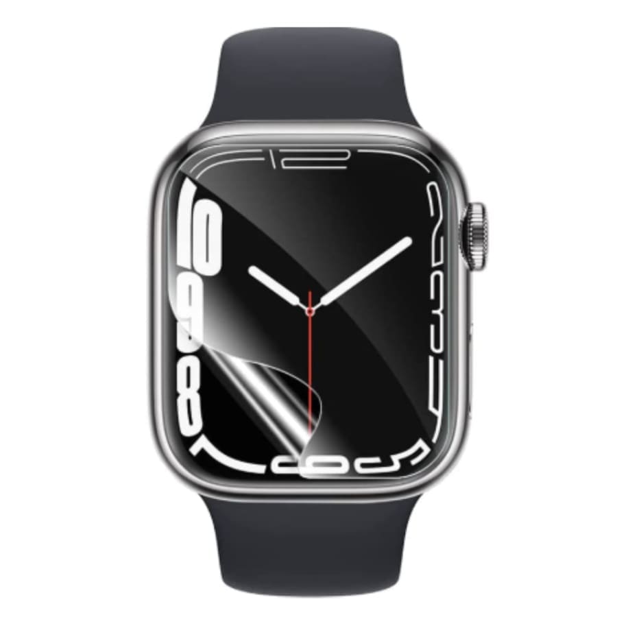 Hydrogel screen protectors for Apple Watch Series 5 44mm, pack of 6, designed to protect the watch face from scratches and impact.