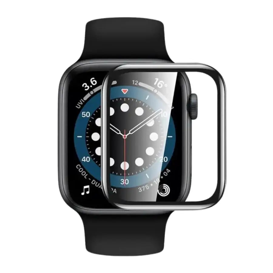 Set of five Habicare screen protectors for Apple Watch Series 9 45mm, designed to shield the watch display from scratches and impacts.