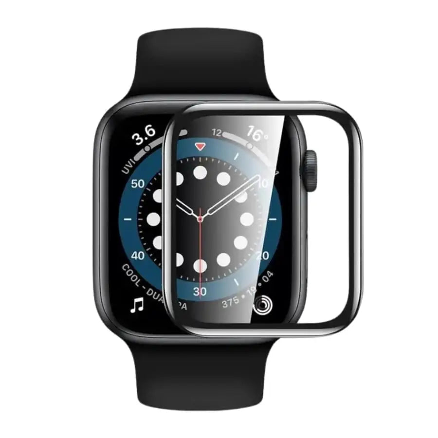 Set of five Habicare Apple Watch Series SE 2nd gen 40mm screen protectors protecting watch display from scratches and damage.