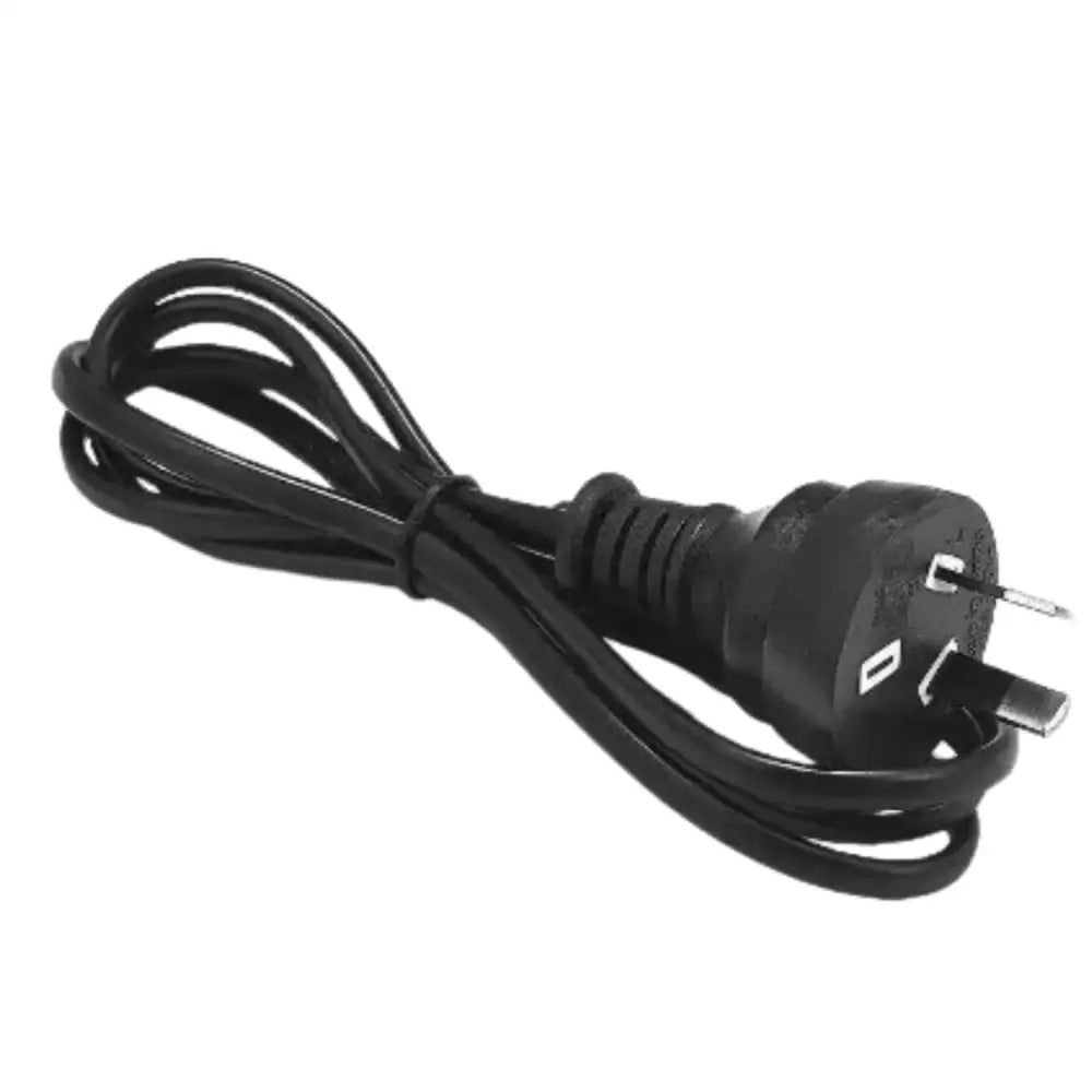 Habicare 9eight5 AU Plug IEC C7 figure-8 power cord for laptops, showing the black cord with AU plug and IEC connector.