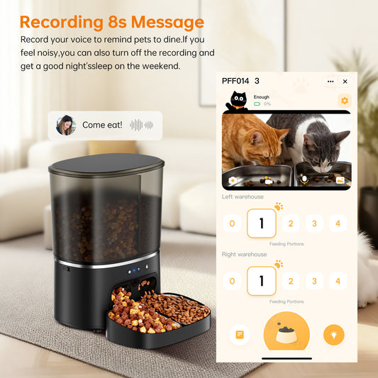 PawTime 8L Smart WiFi Pet Feeder with Dual Bowls