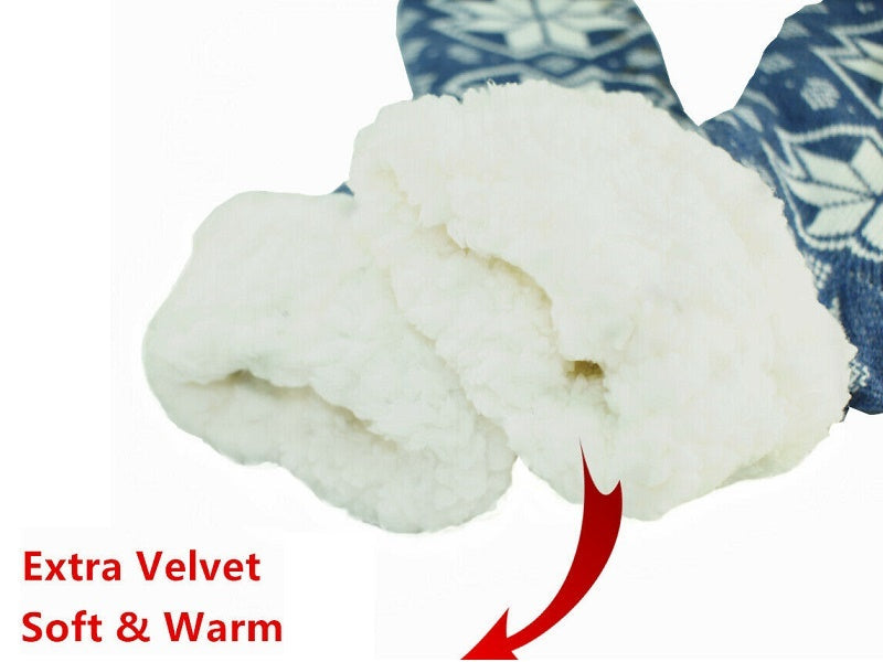 Three pairs of dealonlinenz fuzzy cozy thermal fleece-lined socks in various colors, perfect for warmth and comfort.