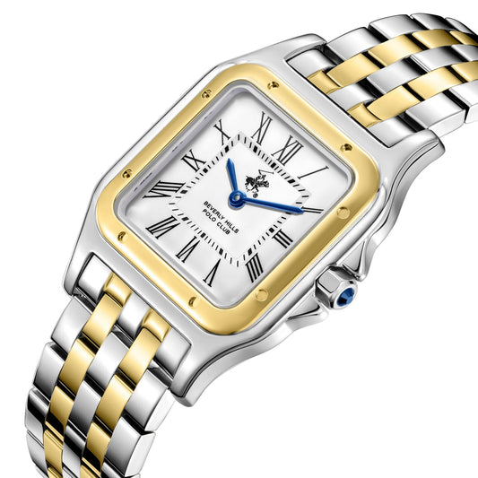 Beverly Hills Polo Club Blue Steel Two-Tone Square Watch - BP3824C.230 Kiwi Watches
