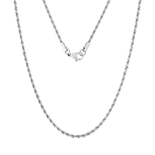 Big Daddy 2.5mm Stainless Steel Silver Rope Chain The Watches Men