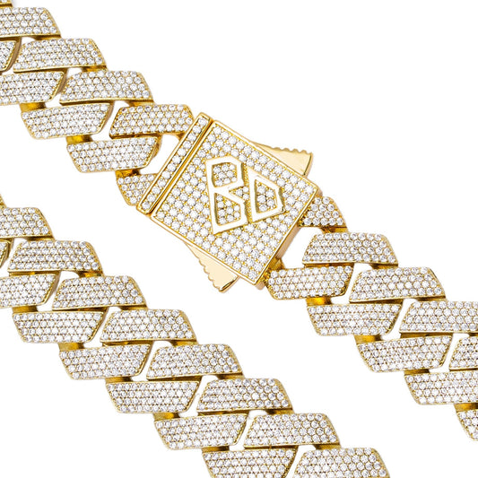 Big Daddy 20MM Iced Out Cuban Link Gold Chain The Watches Men