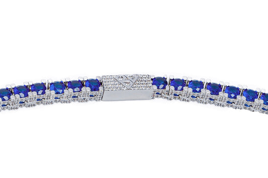 Big Daddy 4MM Silver Blue Tennis Chain The Watches Men