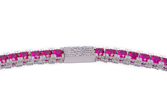 Big Daddy 4MM Silver Ruby Tennis Chain The Watches Men