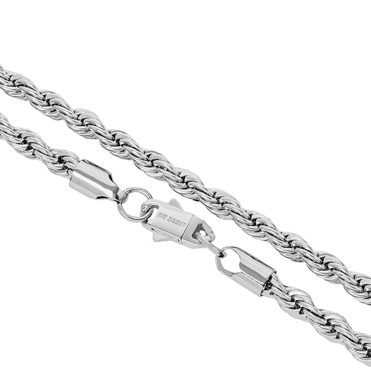 Big Daddy 6MM Silver Steel Rope Chain The Watches Men