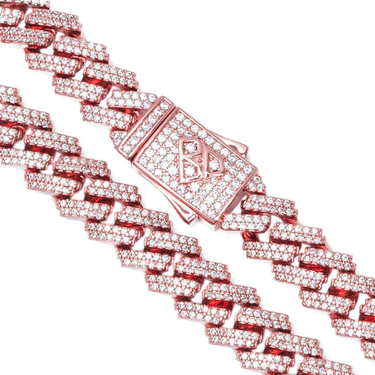 Big Daddy 8MM Cuban Link Rose Gold Iced Out Chain The Watches Men