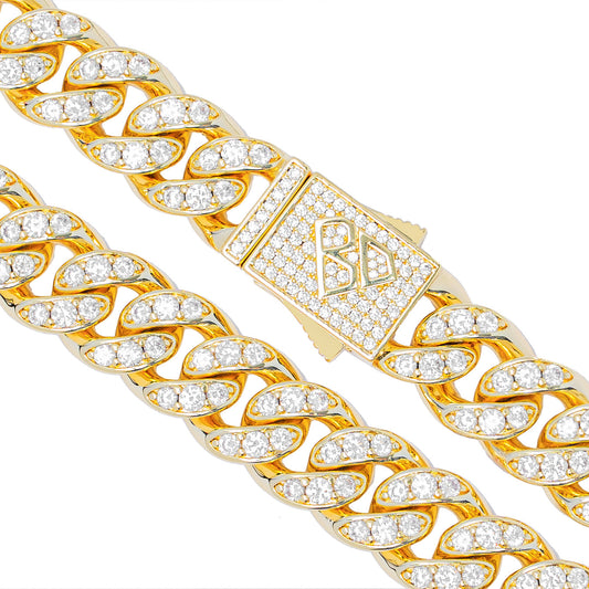 Big Daddy 8MM Iced Out Gold Cuban Link Chain The Watches Men