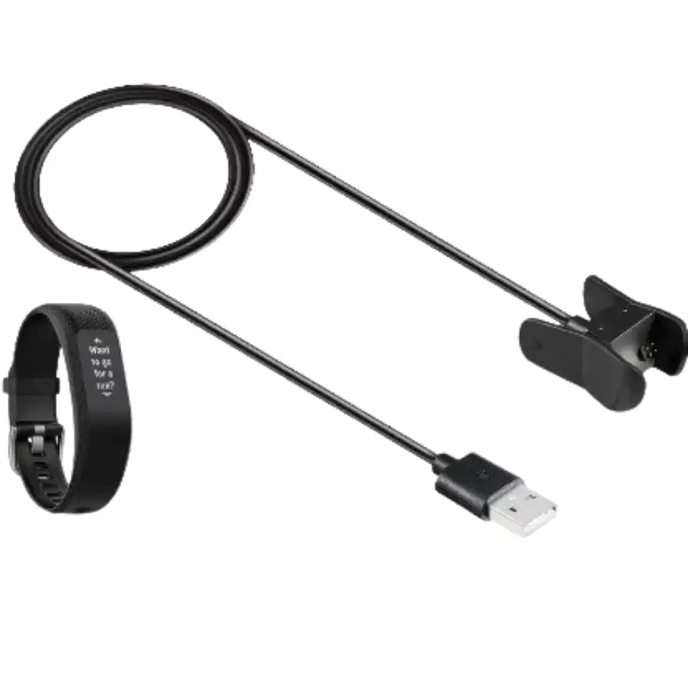 Habicare TWS charging cable for Garmin Vivosmart 3 smartwatch, with secure connector for easy charging.