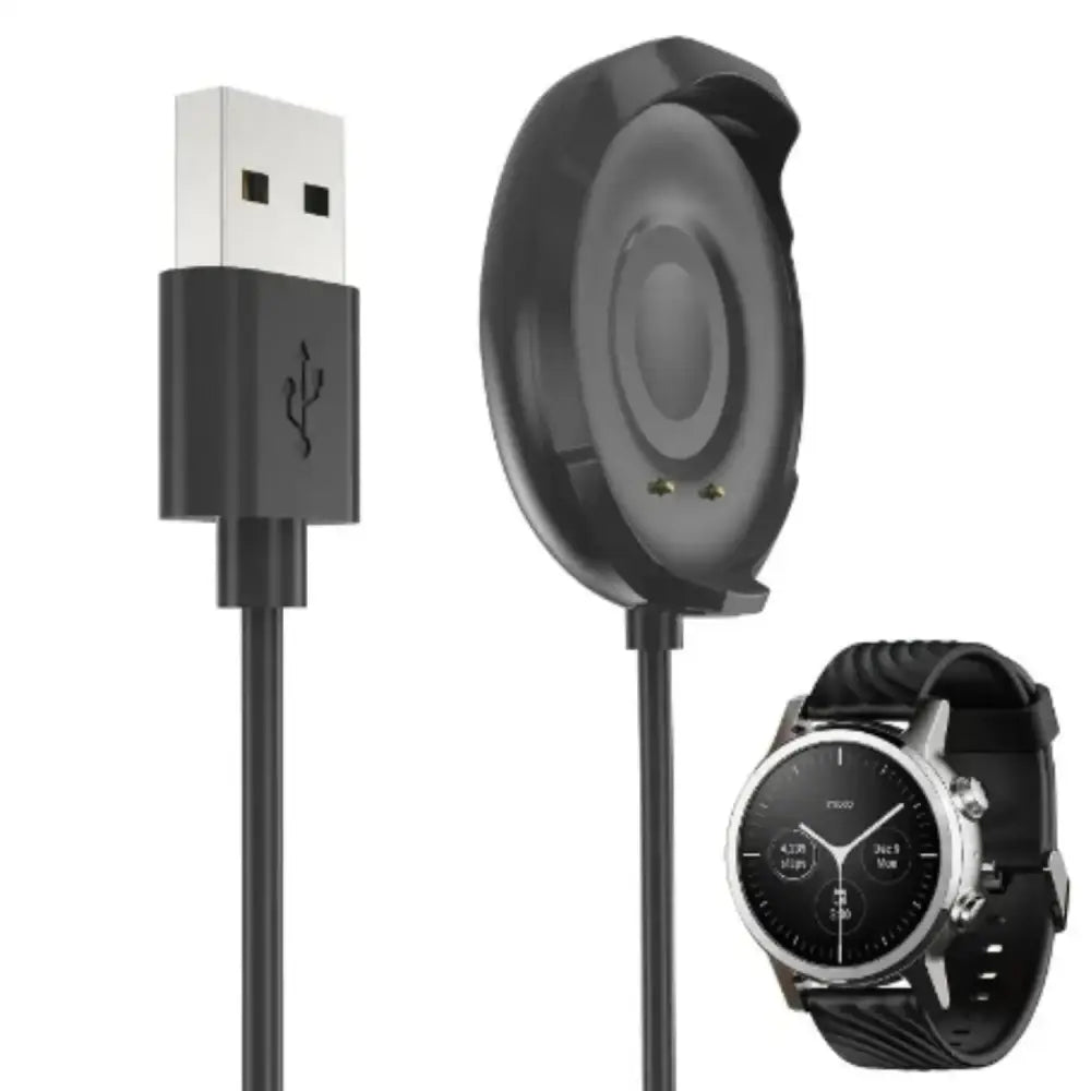 Habicare TWS charging dock for Moto 360 3rd Gen smartwatch, compact and sleek accessory for easy charging and docking.