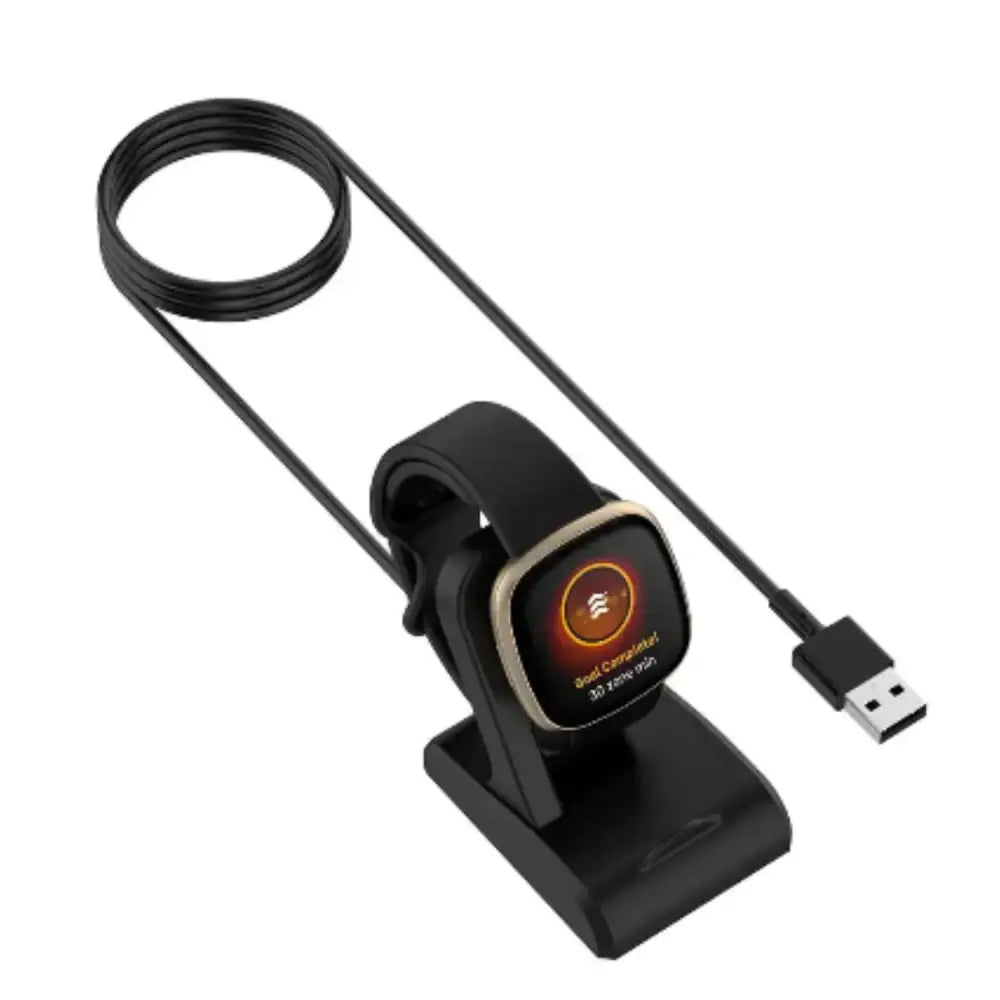 Habicare TWS charging station for Fitbit Sense and Versa smartwatches, designed for easy and secure charging.