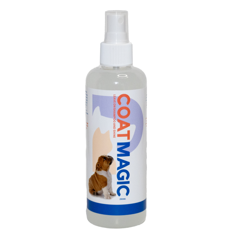 Pet coat cream from The Honey Collection, showing the medium-sized tube with packaging and product details.