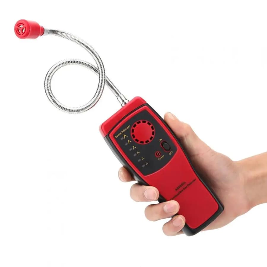 9eight5 combustible gas detector with sound and light alarm, handheld safety tool for detecting gas leaks and ensuring safety.