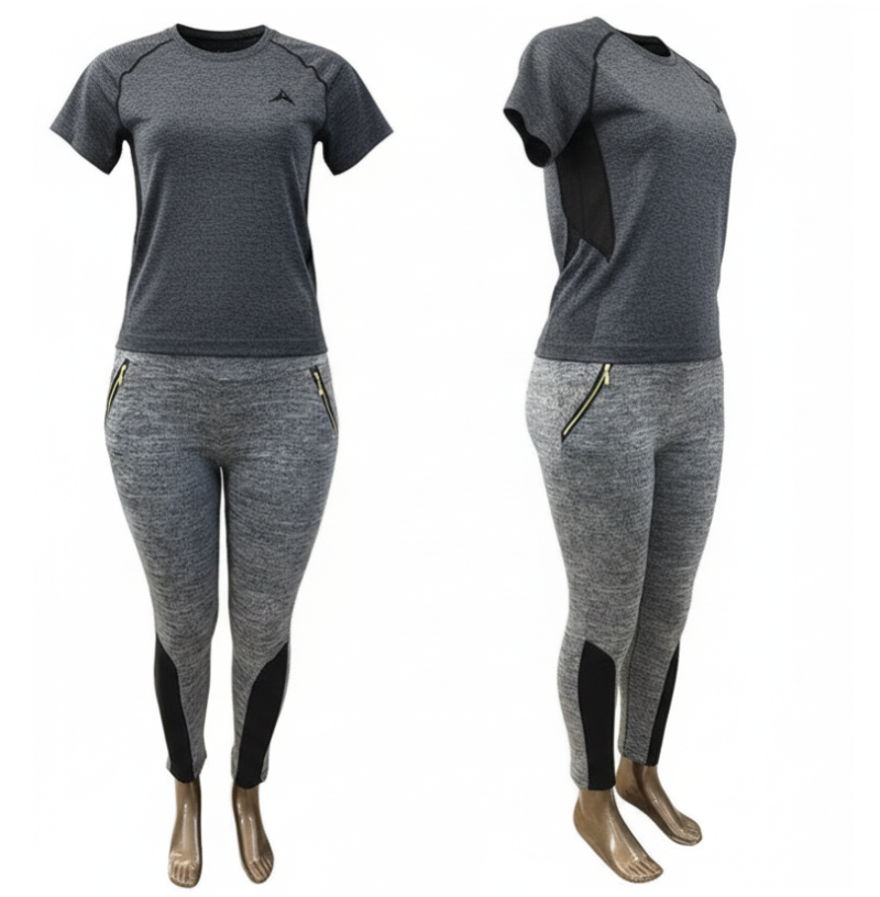 Women’s skinny stretchy leggings from dealonline.co.nz, shown in black with a close-up of the fitted, flexible fabric.