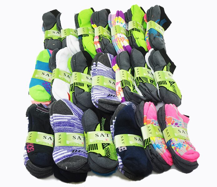 Colorful kids' ankle cushion socks from dealonline.co.nz, suitable for ages 4-6, shown in a bulk pack image.
