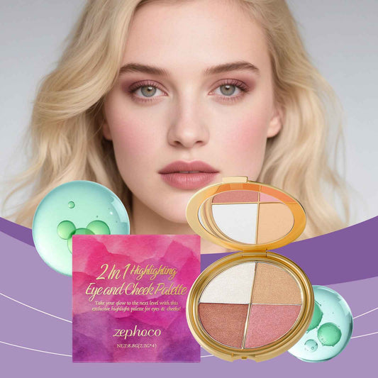 Highlight Eyeshadow Blush Palette for Flawless Radiance and Colour