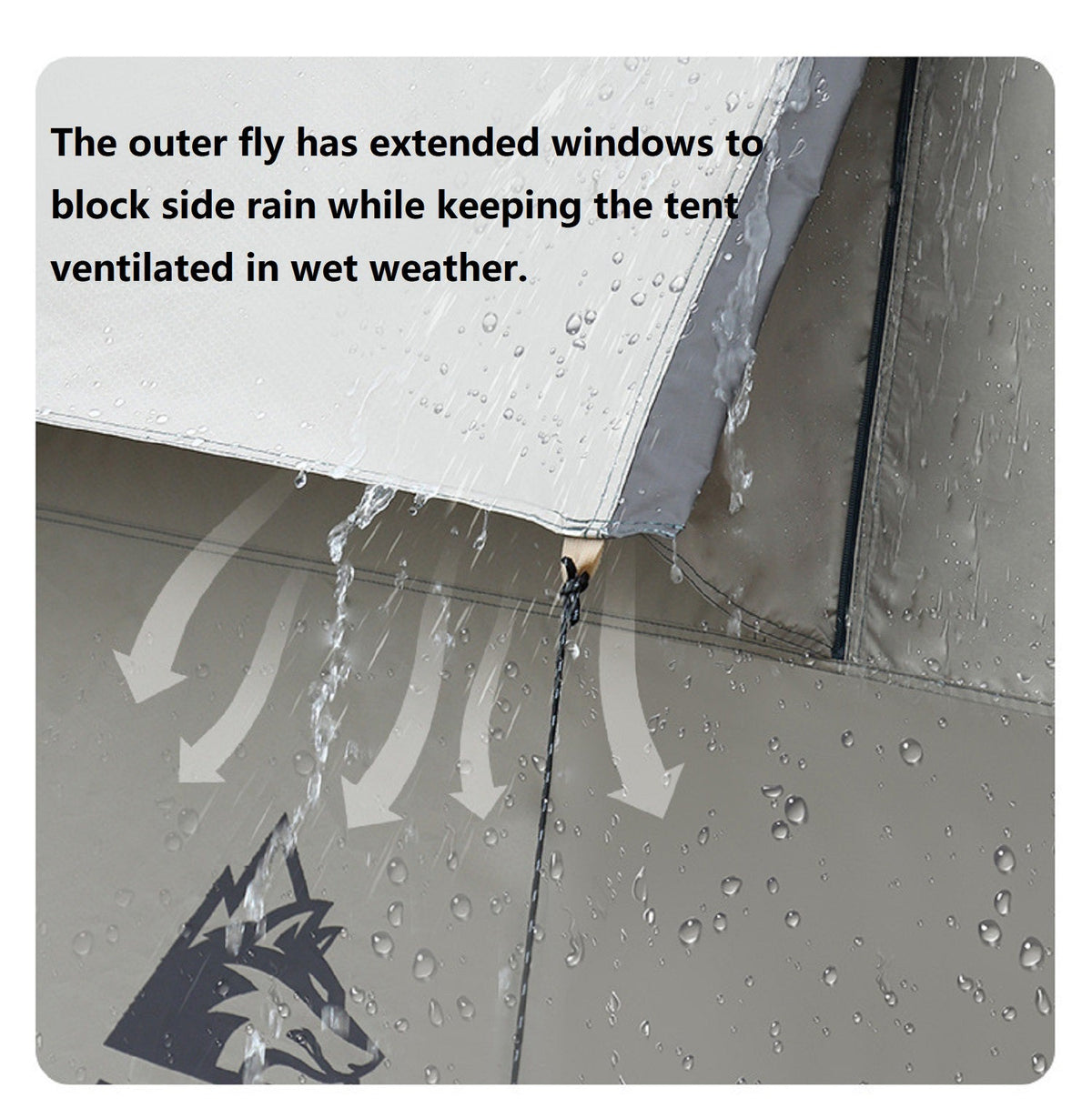 ECOTREK portable waterproof camping tent with canopy, fully automatic and suitable for all-season outdoor camping.