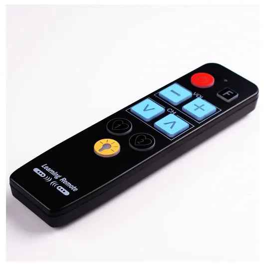 Eldertech TV remote control with big buttons and backlight, designed for easy use and accessibility.