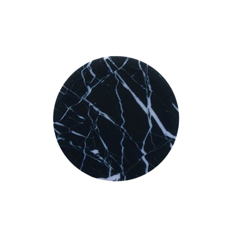 Black marble expanding finger grip for phone and tablet from 9eight5, with adjustable design for secure handling.