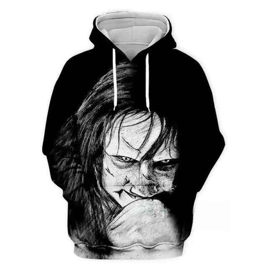 3d digital printing street men's crown sweatshirt