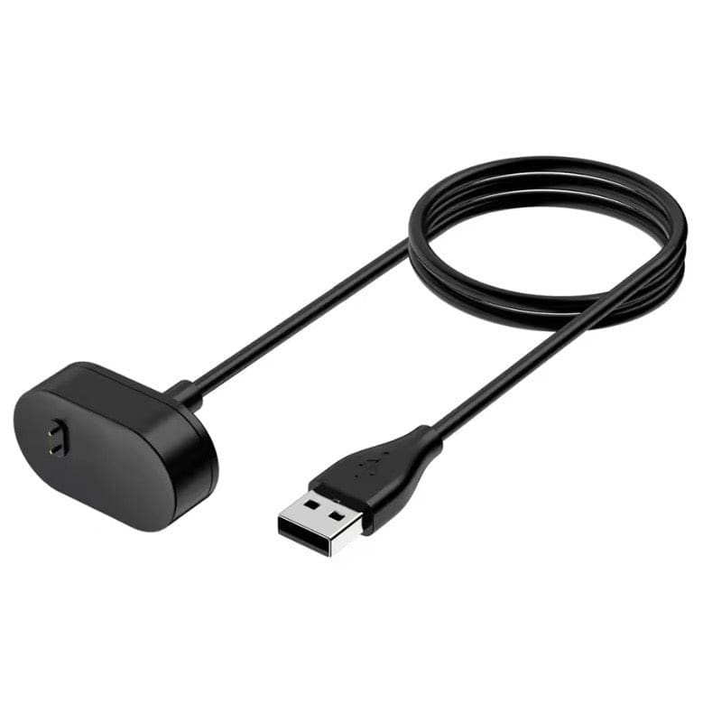 Black Fitbit Inspire, Ace 2, and Inspire HR charger with USB-C cable compatible with That Watch Shop chargers.