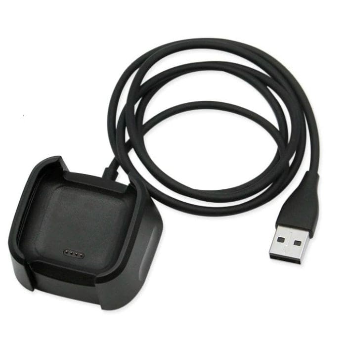 Fitbit Versa 1 charger with magnetic connector, compatible with Fitbit Versa 1 smartwatch for easy charging.