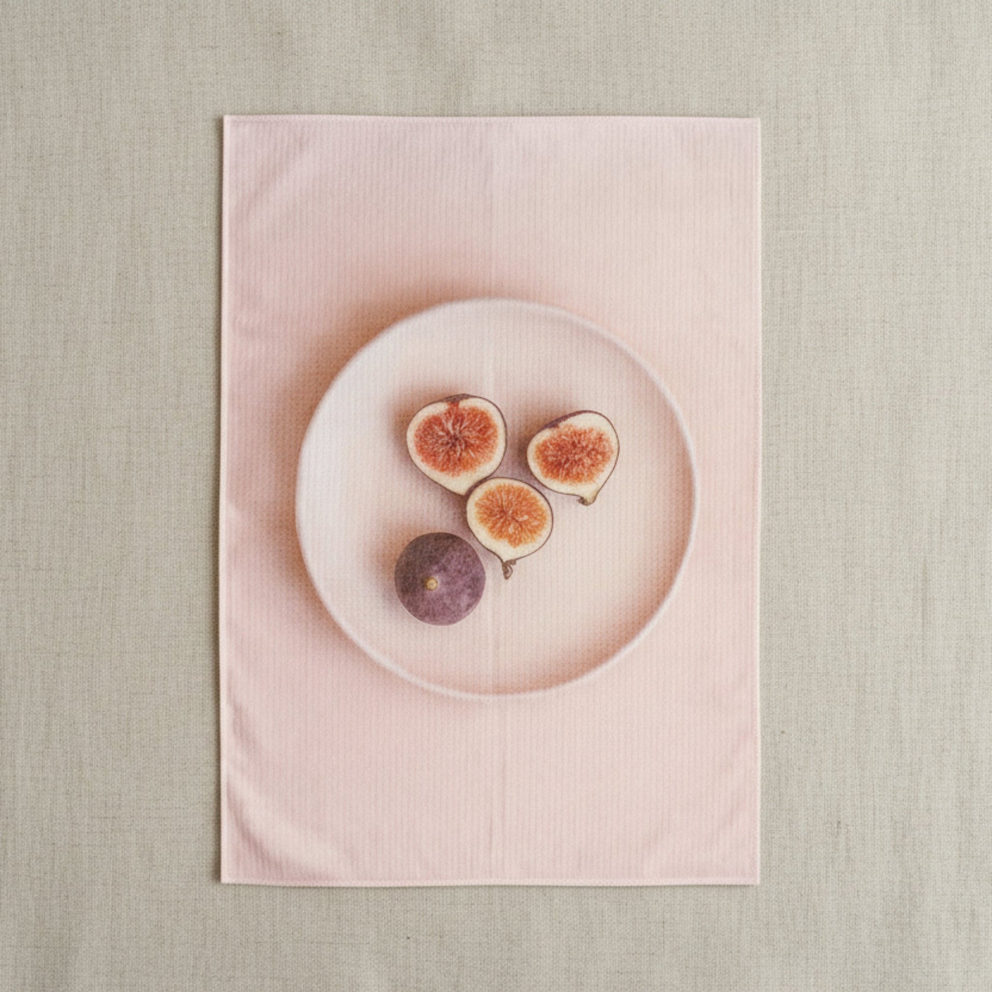 Set of 3 Nest & Stem Homewares cotton fruit print waffle weave tea towels, 50x70cm, featuring colorful fruit designs.