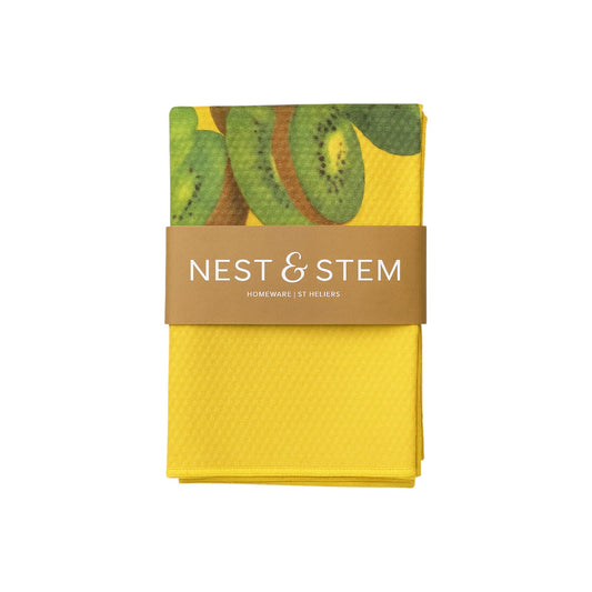 Frankly Cotton Set of 3 Fruit Print Waffle Weave Tea Towel 50 x 70cm Nest & Stem Homewares