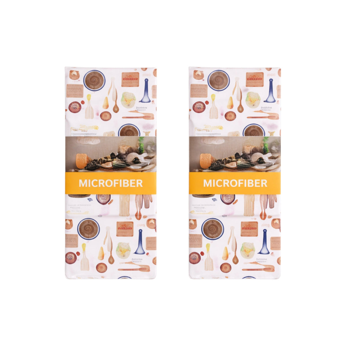 Nest & Stem Homewares Frankly Cotton Kitchen Dish Cloth with fruit microfiber pattern for drying and cleaning.