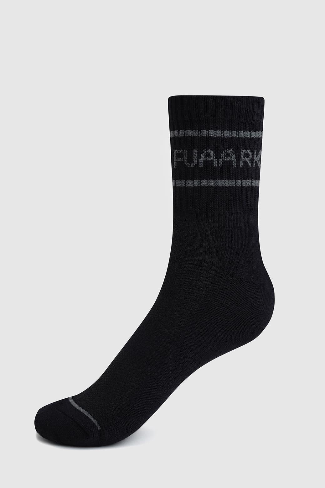 Black quarter socks by Fuaark Nz, showcasing a comfortable fit and stylish design perfect for everyday wear.