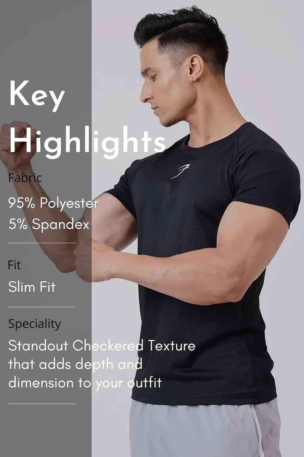 Fuaark Nz black T-shirt for men, casual style with a comfortable fit, featuring a simple, clean design on soft fabric.
